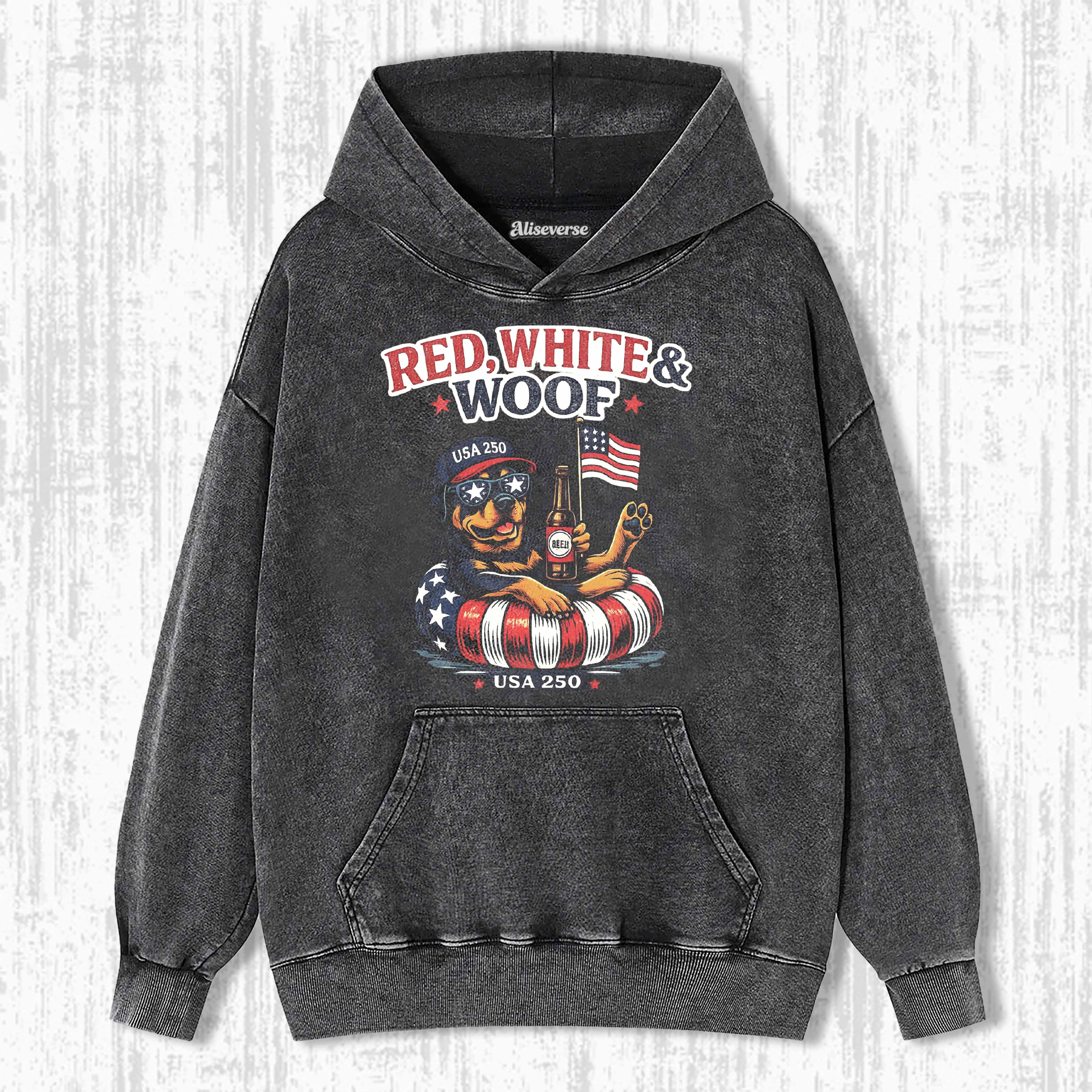 FUNNY USA DOG HOODIE